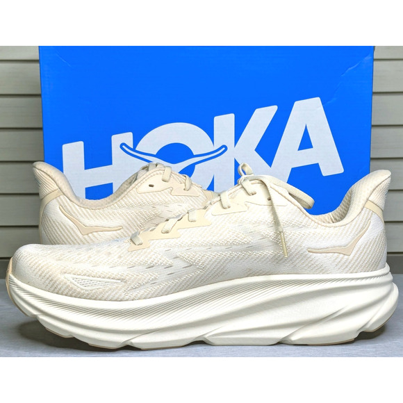 Hoka One One Shoes Mens 13 Beige Sand Clifton 9 NEW 1127895-SSEG Running Sneaker - Picture 6 of 11